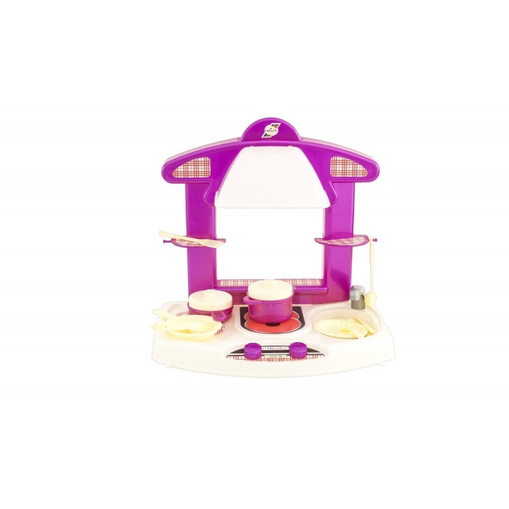 Bucatarie de jucarie cu accesorii diverse, Roz