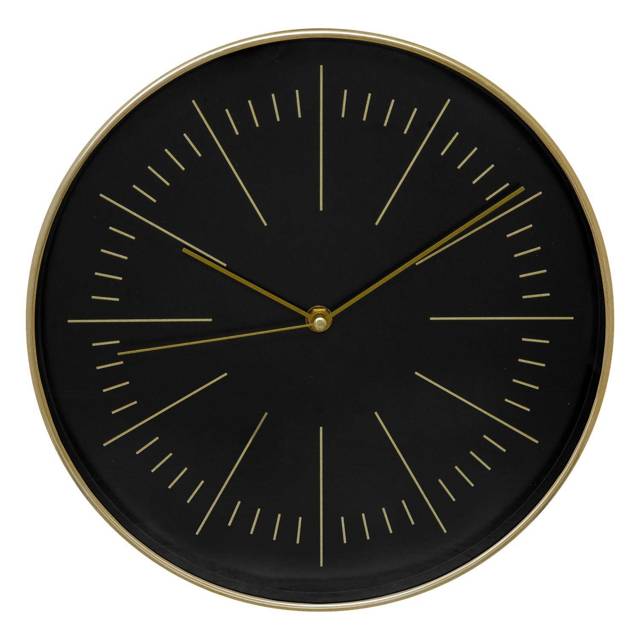 Ceas de perete modern Edith, negru, Ø 30 cm - eMAG.ro