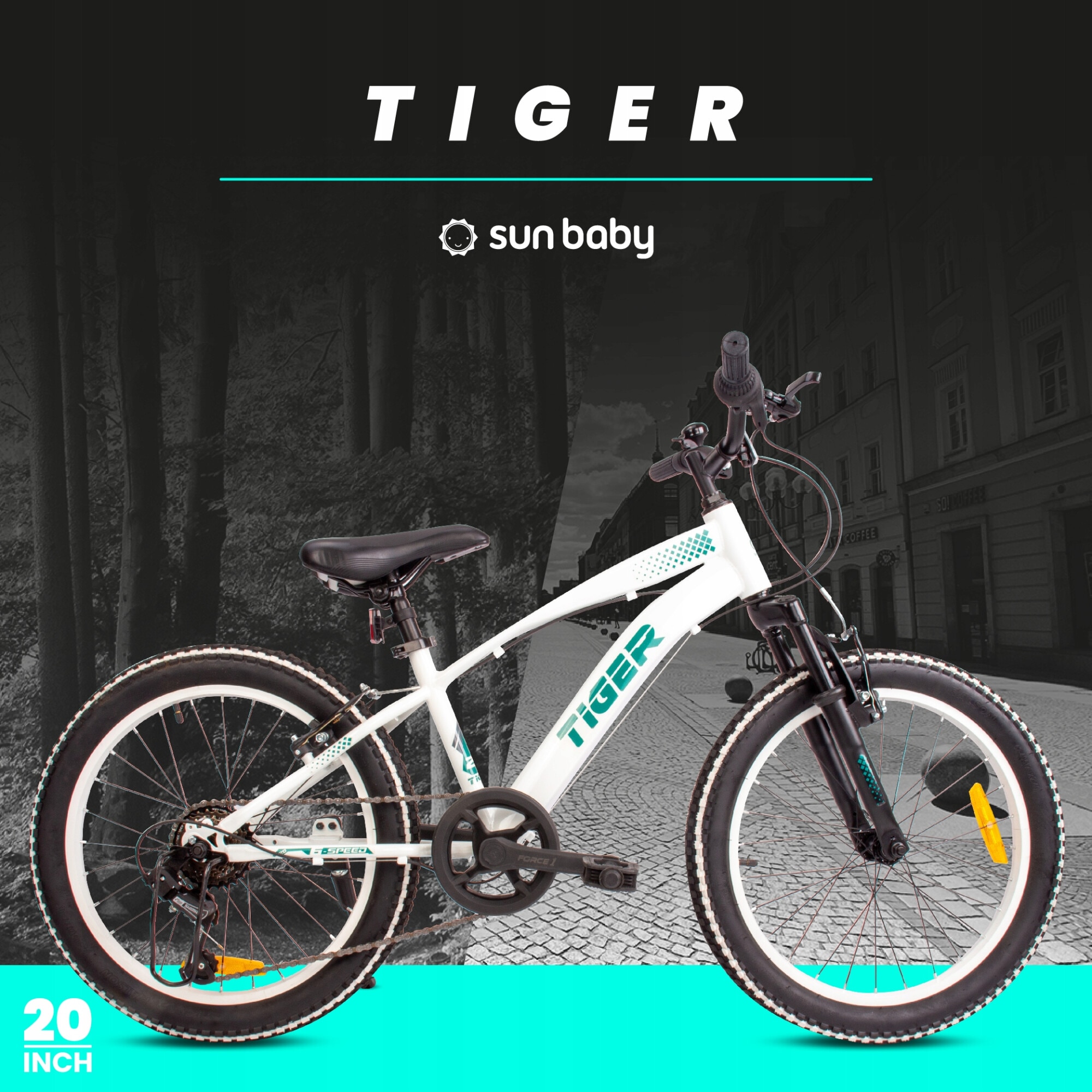 Bicicleta pentru baieti, Sun Baby, Tiger Bike, 20 inch, 6