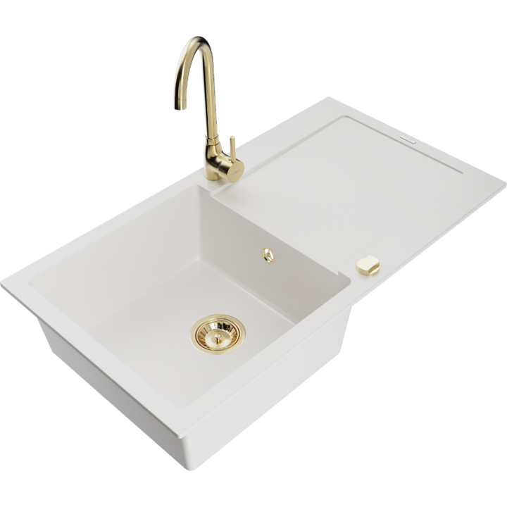 Chiuveta din granit cu baterie, Mexen, 6134, Granit, 900 mm x 180 mm