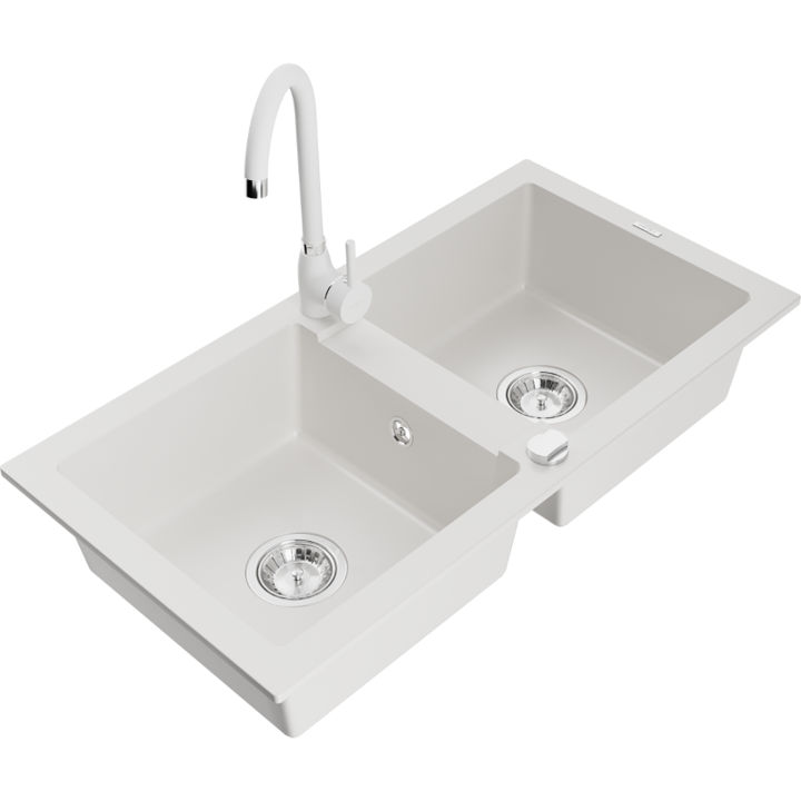 Chiuveta din granit cu baterie, Mexen, 6178, Granit, 820 mm x 151 mm