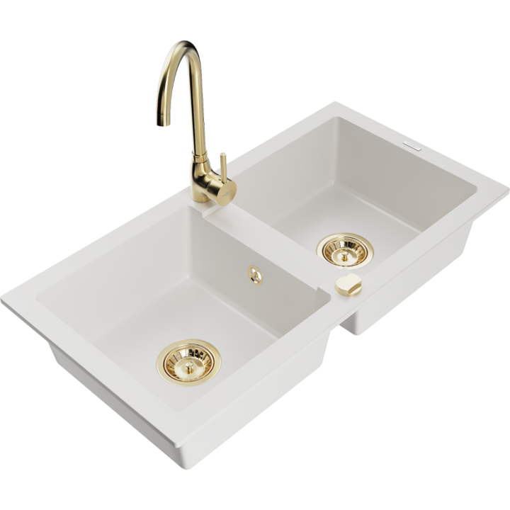 Chiuveta din granit cu baterie, Mexen, 6179, Granit, 820 mm x 151 mm