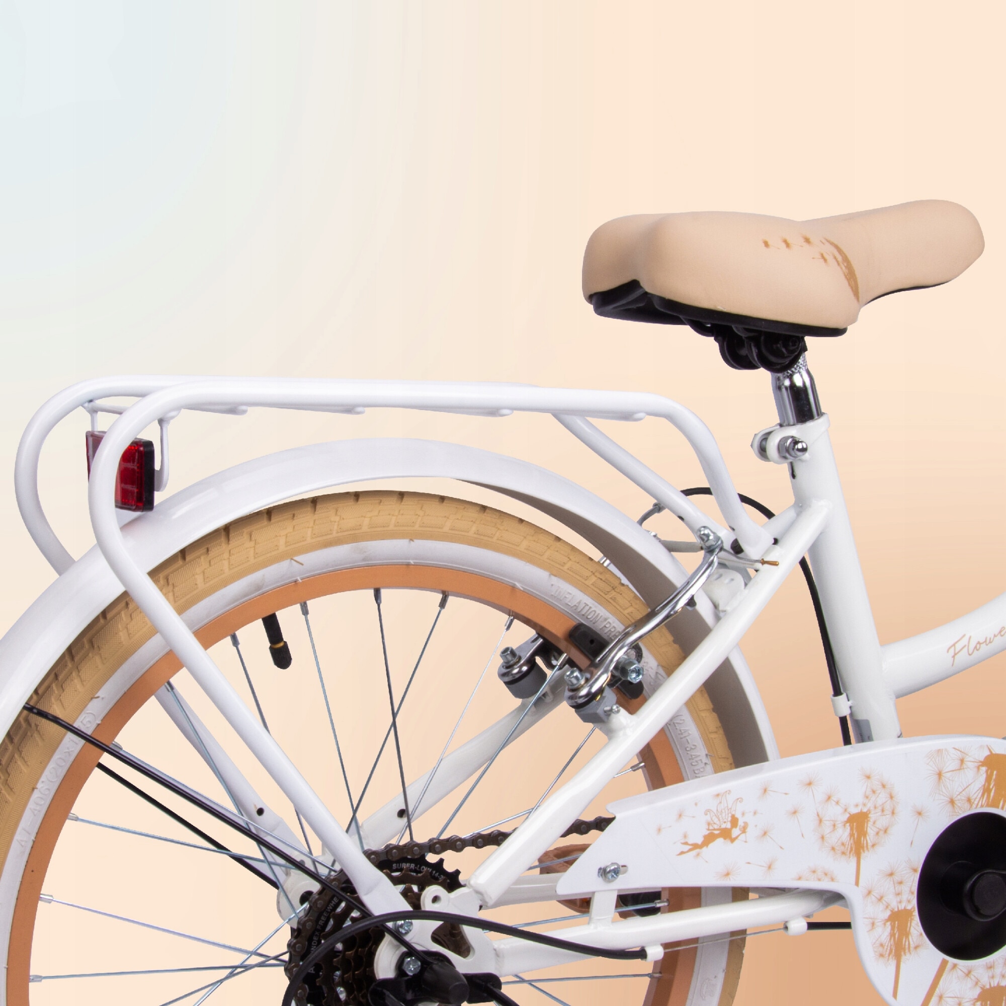 Bicicleta pentru fetite, Flower Bike, 20 inch, 6 viteze Shimano