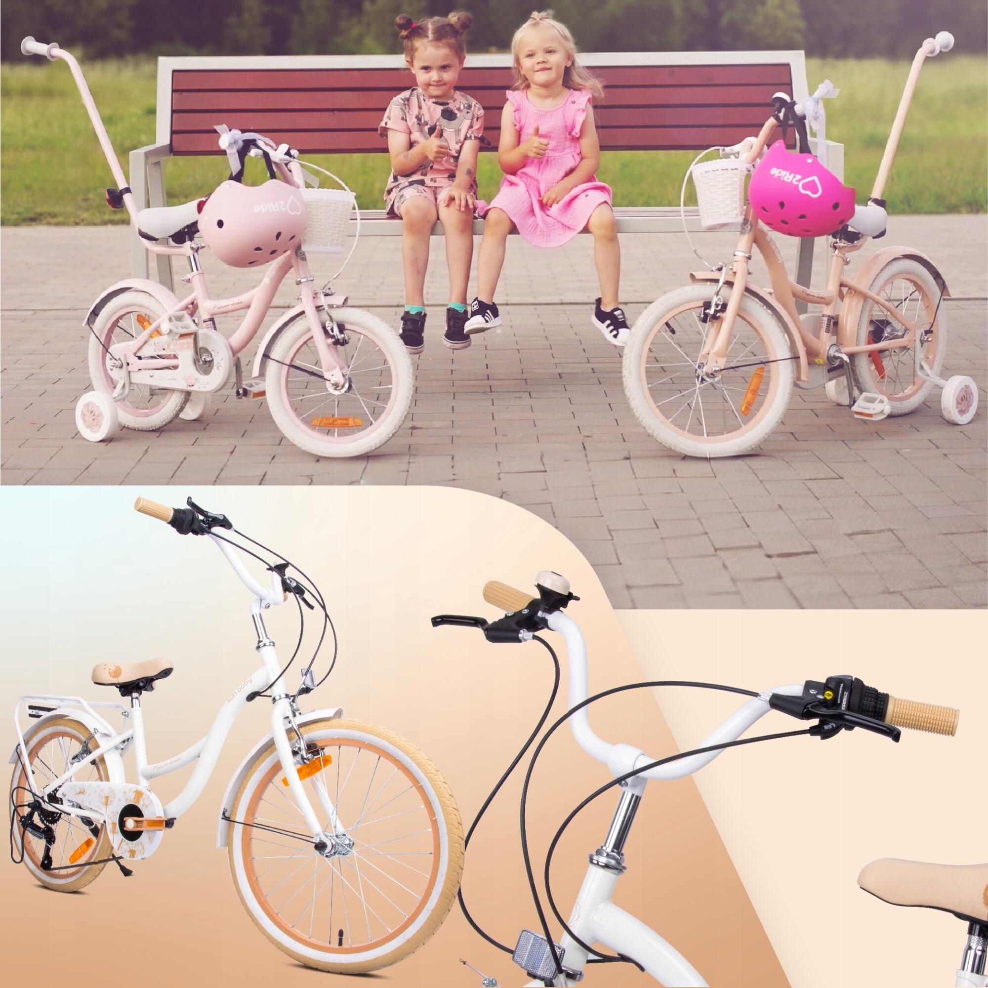 Bicicleta pentru fetite, Flower Bike, 20 inch, 6 viteze Shimano