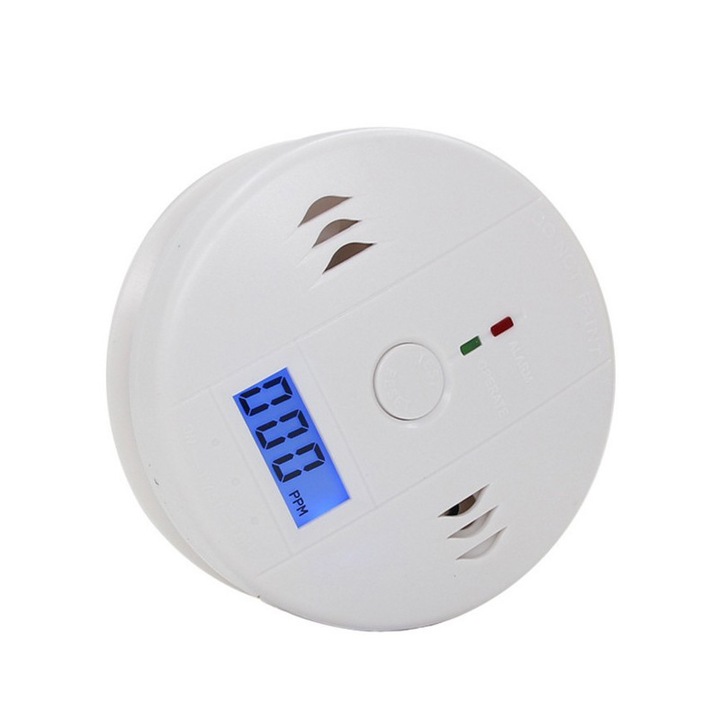 Set alarma monoxid de carbon, Wireless, Detectare Rapida, Design Compact