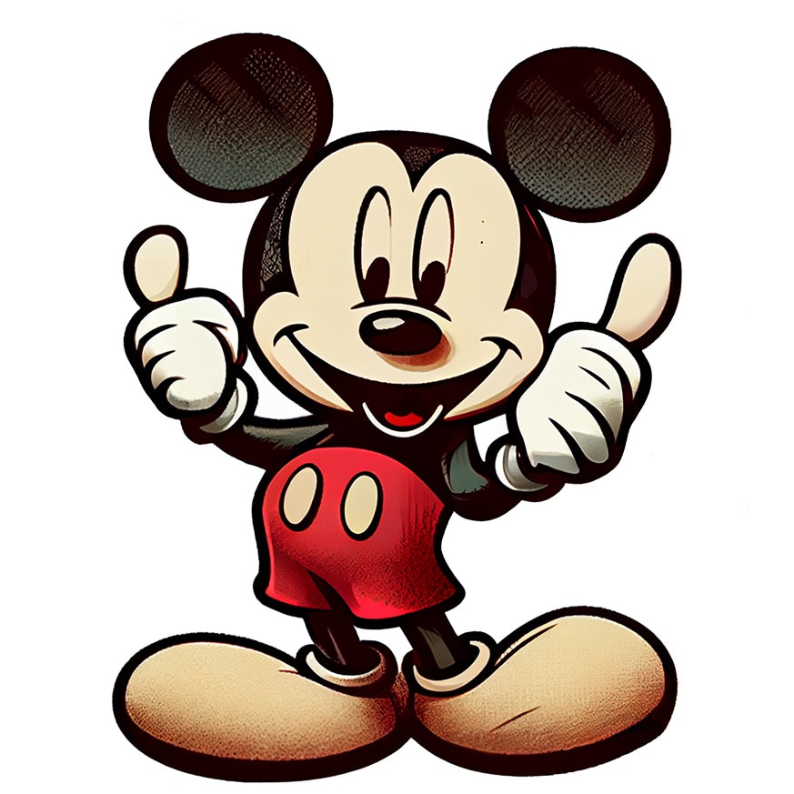 Стикер Честит Мики Маус, Карикатури, Рисунки от детството, Disney ...