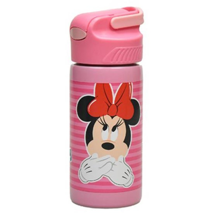 Sticla de apa, Gim, Minnie Comfy, Inox, 500 ml,
