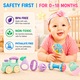 Set 15 Jucarie dentitie bebelusi, Sosete zornaitoare pentru bebelusi, Excelent pentru coordonarea mana-ochi-picior, Teether Chew Toy, Silicone/ABS, MultiColor