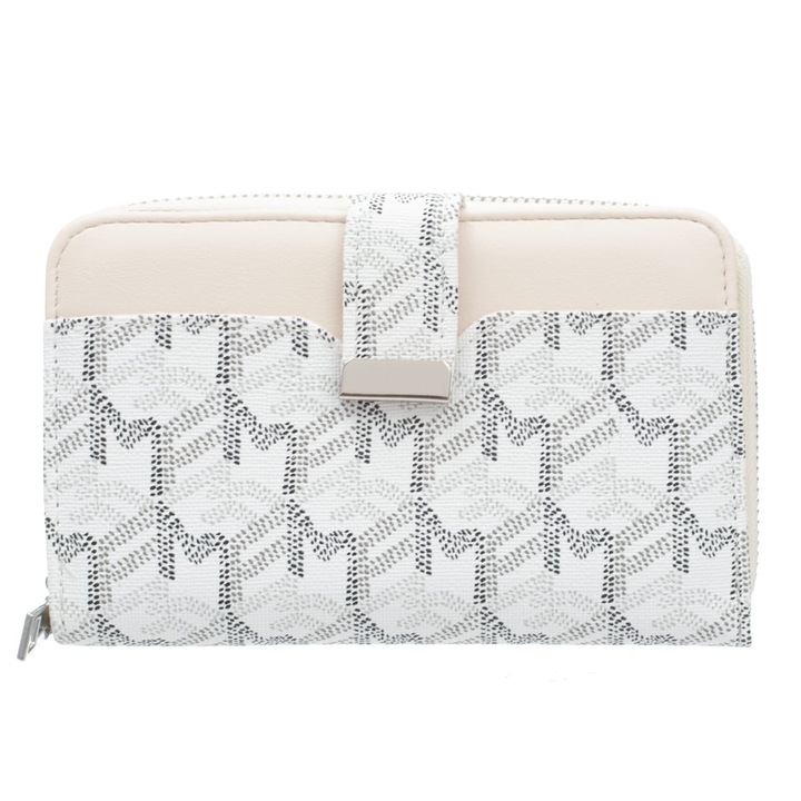 Portofel dama Natura, Eslee, Piele ecologica, 16.5x10.5x4 cm, Bej