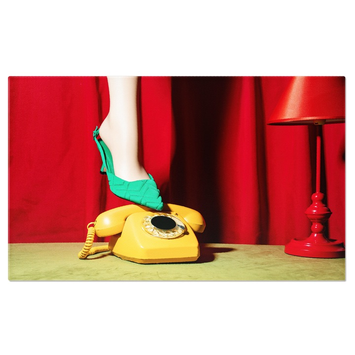 Tablou Canvas Eleganta si Stil in Fiecare Pas Feminitate Redefinita intro Piesa Clasica de Incaltaminte 40x25CM