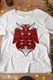 Tricou Barbati Cu Totem, Diavol, Pasare, Monstru, Aripi, Coarne, cu imprimeu pe Fata, 100% Bumbac, Alb, XS