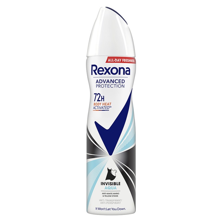 Rexona Advanced Protection Invisible Aqua izzadásgátló aeroszol, 150 ml