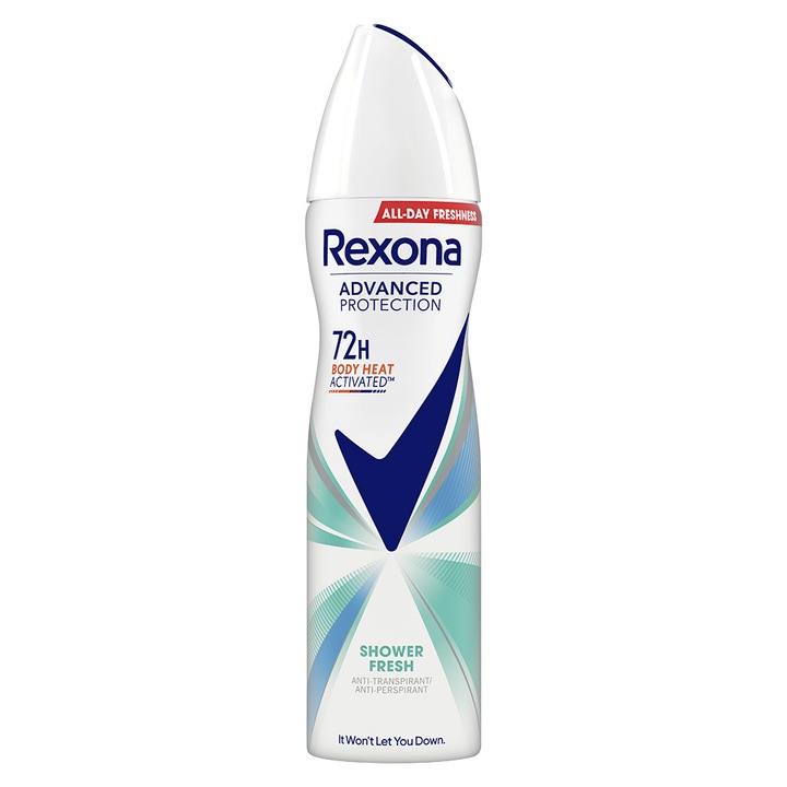 Deodorant Spray Advanced Protection Shower Fresh 72h, Rexona, 150 ml