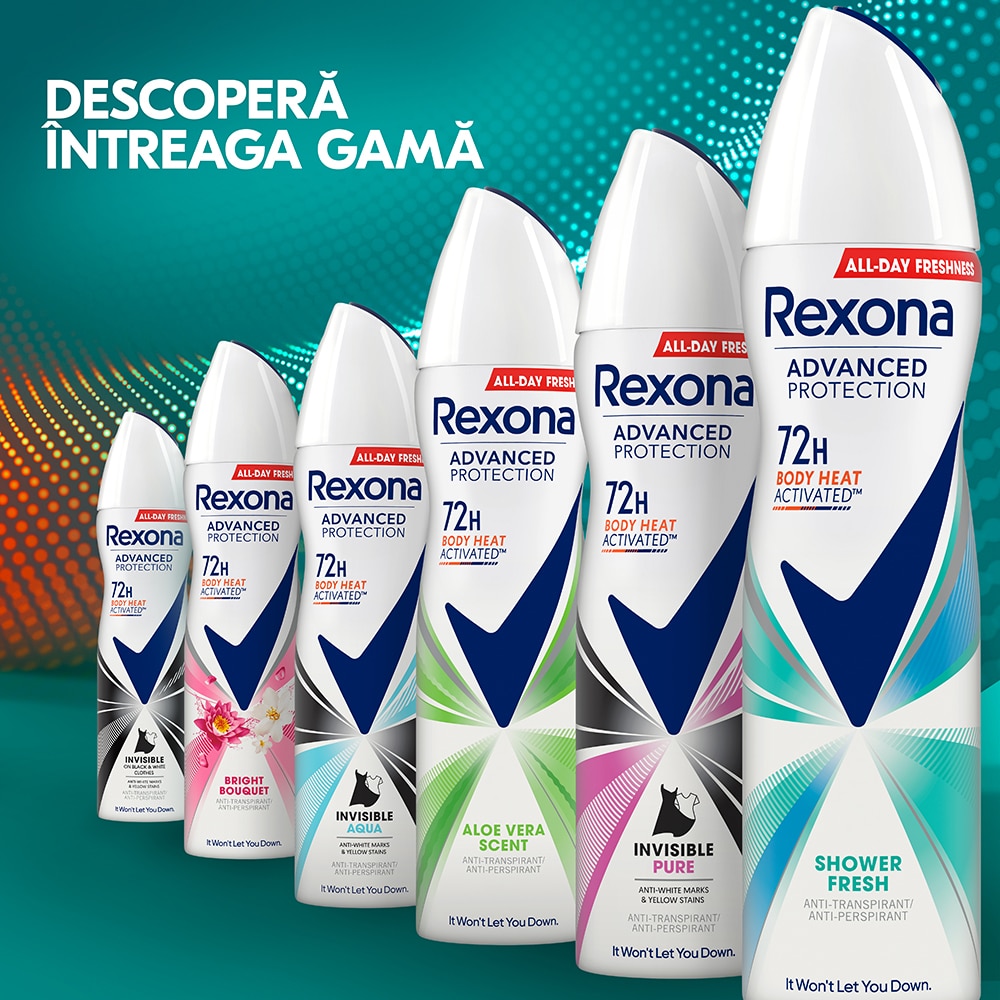 Deodorant Spray Advanced Protection Shower Fresh 72h, Rexona, 150