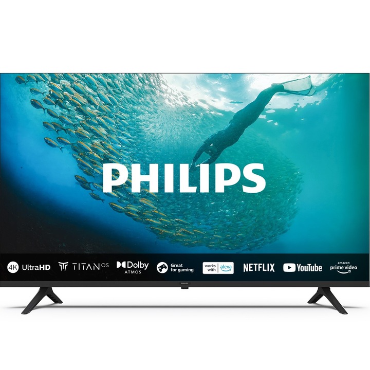 Телевизор Philips LED 50PUS7009, 50" (126 см), Smart, 4K Ultra HD, Клас F (Модел 2024)