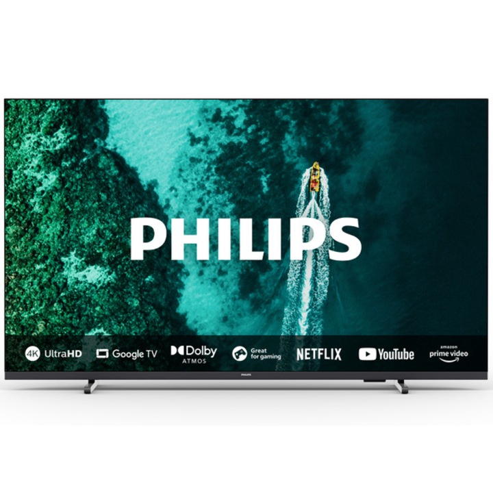Televizor Philips LED 65PUS7409, 164 cm, Google TV, 4K Ultra HD, Clasa F (Model 2024)