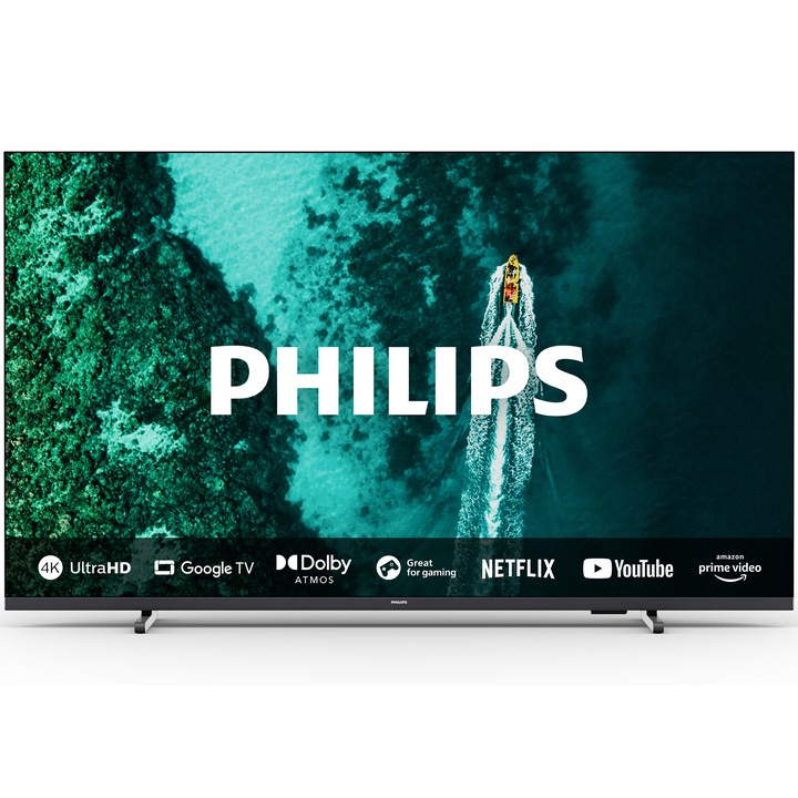 Телевизор Philips LED 55PUS7409, 55" (139 см), Google TV, 4K Ultra HD, Клас F (модел 2024)