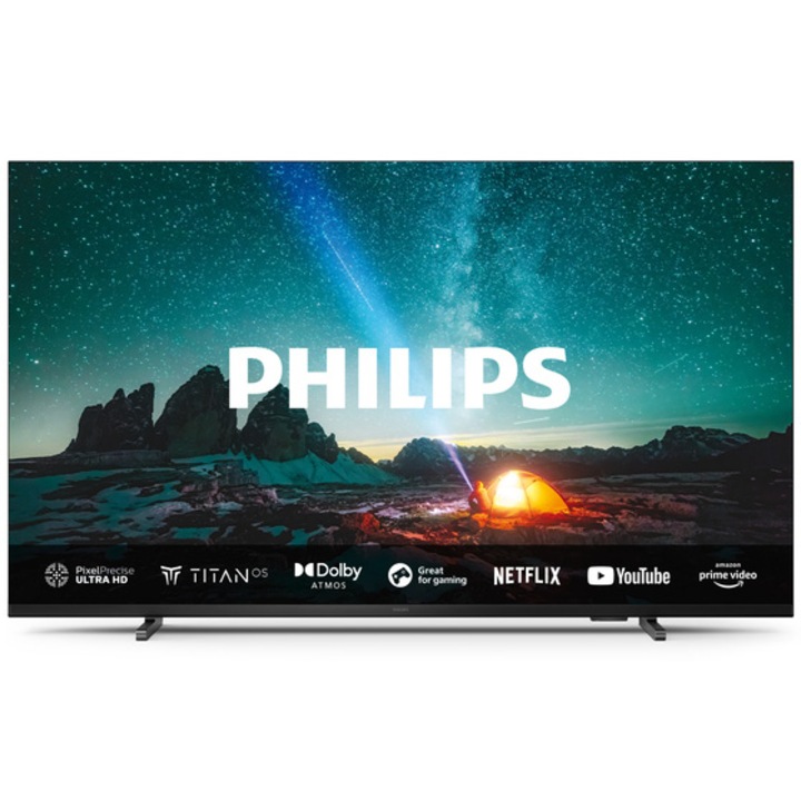 Televizor Philips LED 75PUS7609, 189 cm, Smart TV, 4K Ultra HD, Clasa F (Model 2024)