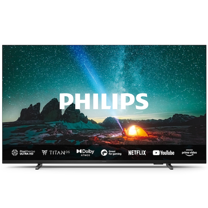 Телевизор Philips LED 65PUS7609, 164 см, Smart TV, 4K Ultra HD, клас F (модел 2024)