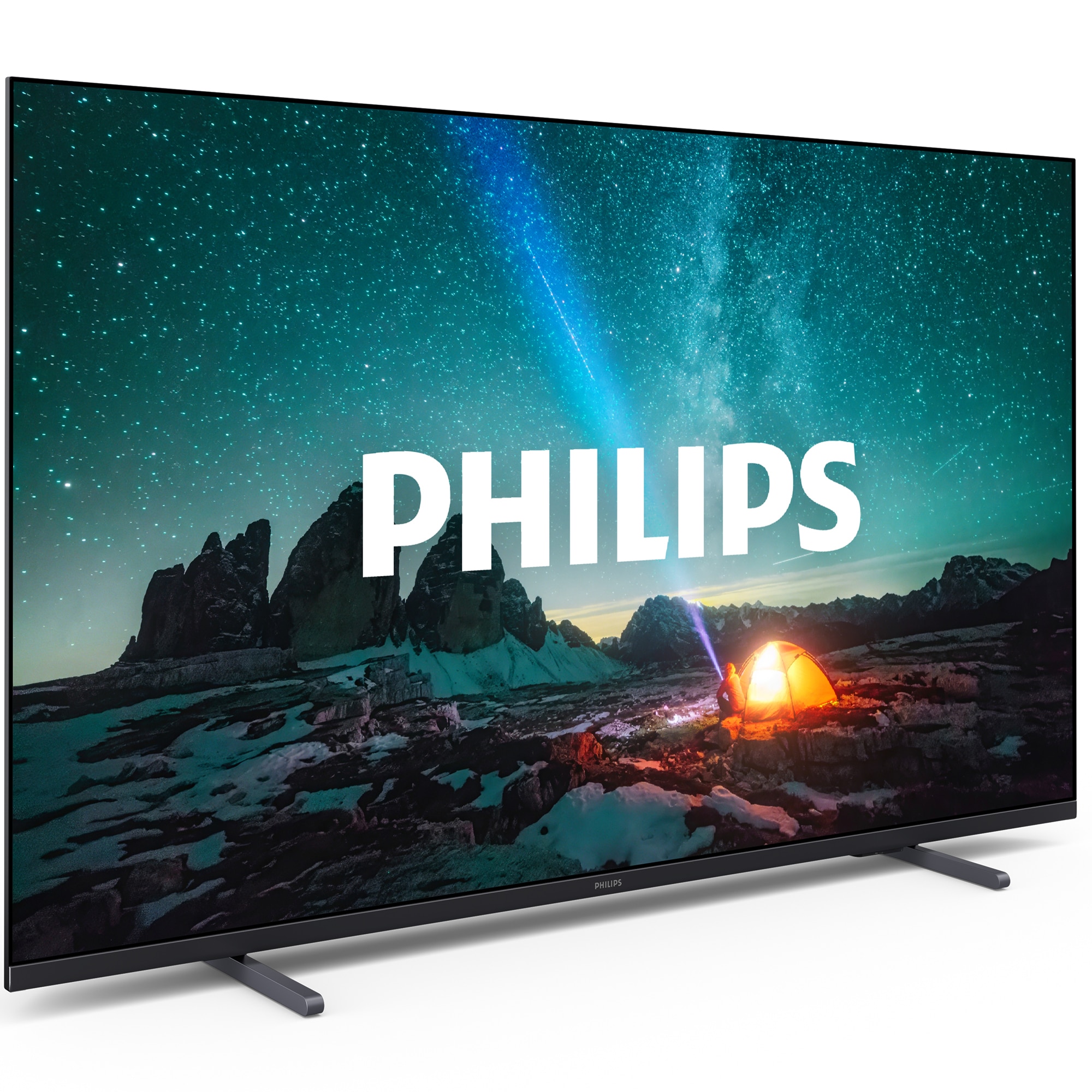 Televizor Philips LED 55PUS7609, 139 cm, Smart TV, 4K Ultra HD, Clasa F (Model 2024)