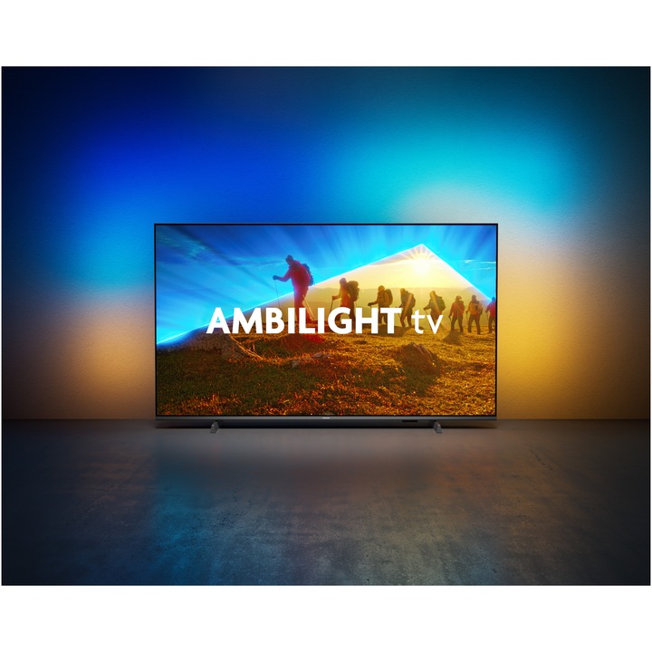 Televizor Philips AMBILIGHT tv LED 50PUS8009, 126 cm, Smart TV, 4K Ultra HD, Clasa E (Model 2024)