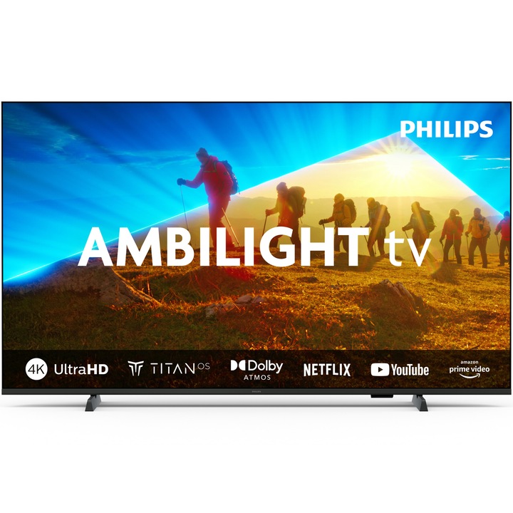 Телевизор Philips AMBILIGHT tv LED 55PUS8009, 55" (139 см), Smart TV, 4K Ultra HD, Клас D (Модел 2024)