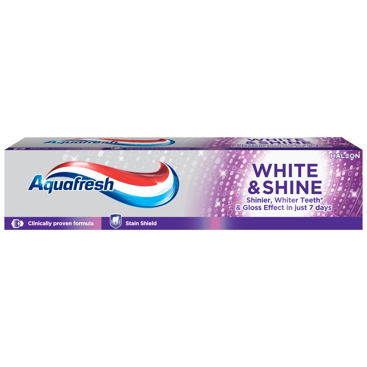 Пасти за зъби Aquafresh White & Shine, За избелване и защита, 100 мл