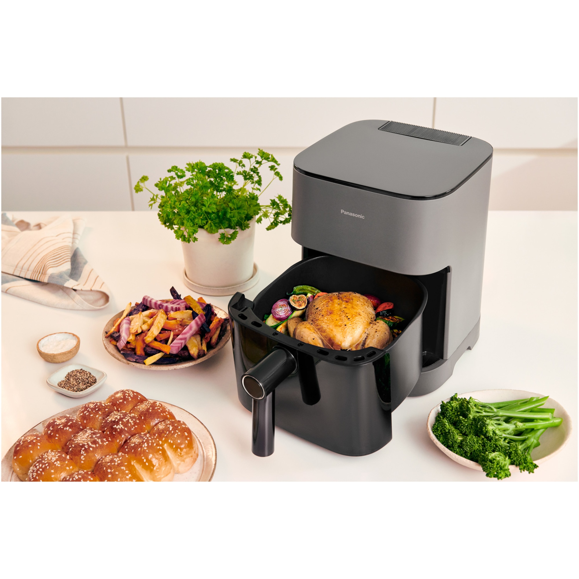 Фритюрник с горещ въздух Panasonic NF-CC500SXE, Функция пара