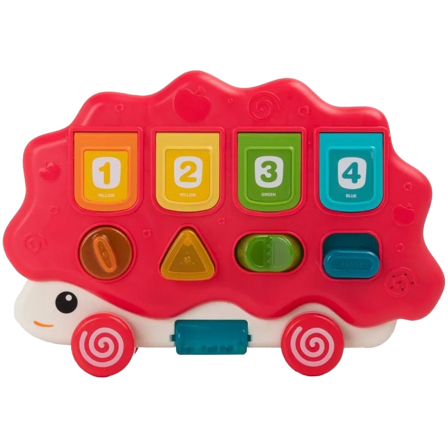 Jucarie interactiva Mappy Pop-Up Joy Arici cu lumini si sunete, rosu