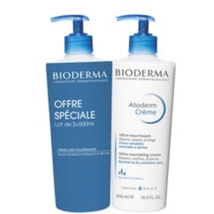Bioderma Atoderm crema hranitoare Ultra-Nourishing Moisturising Cream 2 x 500 ml