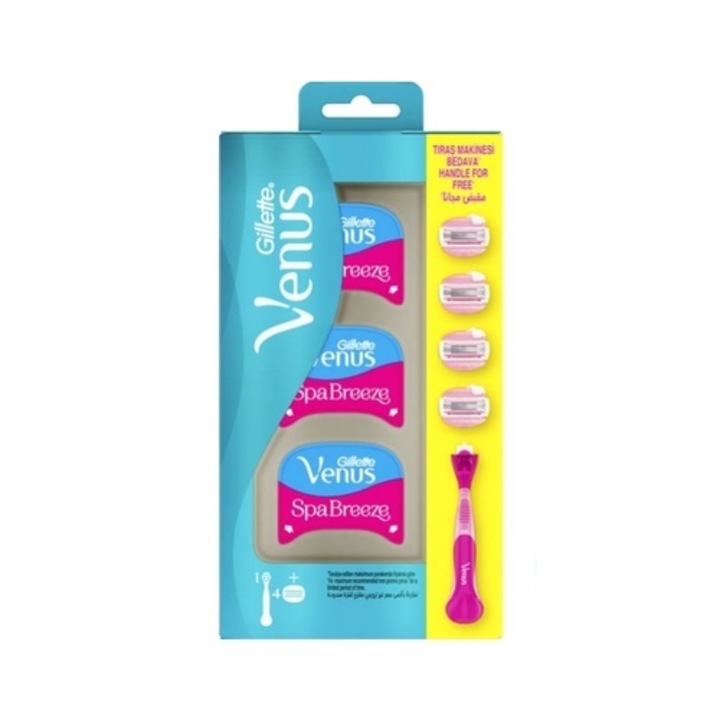 Aparat de ras pentru femei Gillette Venus Breeze, set 4 capete