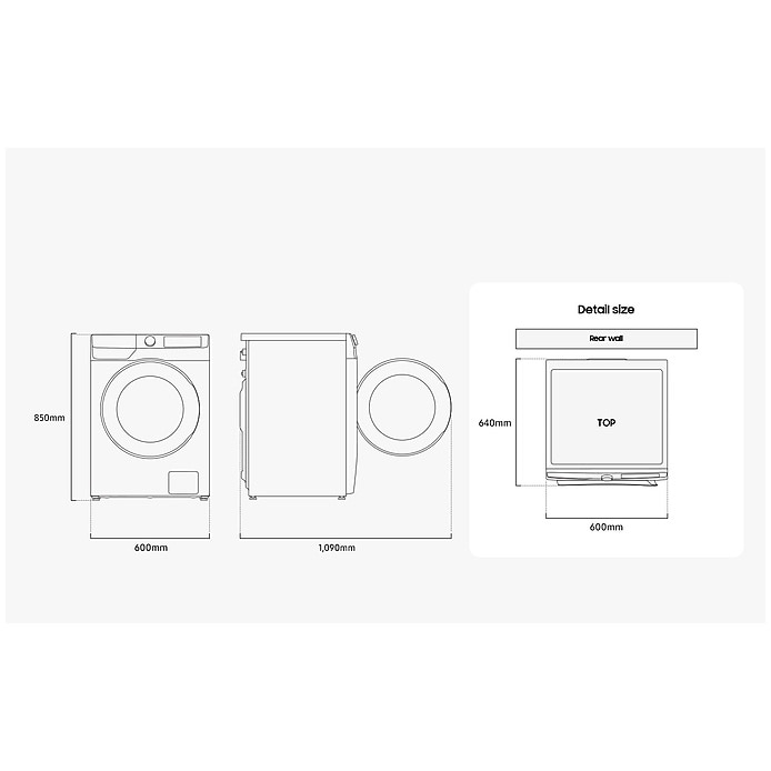 Masina de spalat rufe Samsung WW90DG6U25LBU4, 9 kg, 1400 rpm, Clasa A, AI Ecobubble, Super Speed 39 min, Negru