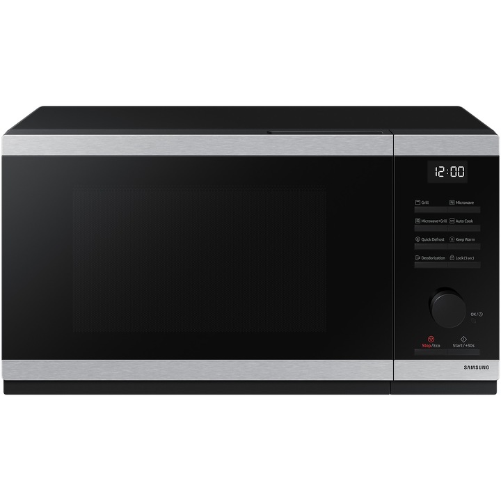 Cuptor cu microunde Samsung MG23DG4524ATE2, 23 l, Grill, Control electronic, 800 W, Negru