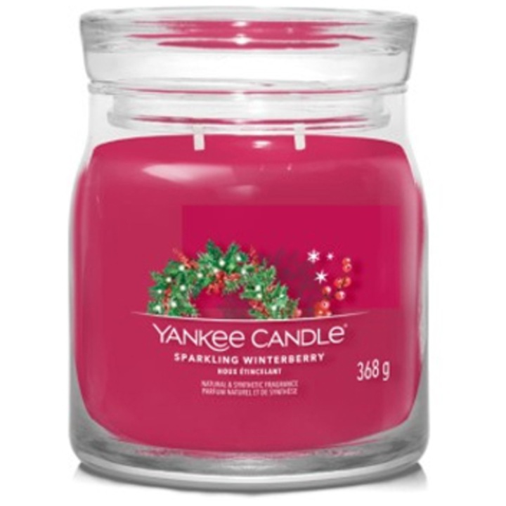 Ароматна Свещ Yankee Candle, Signature, Sparkling Winterberry, Голям Буркан