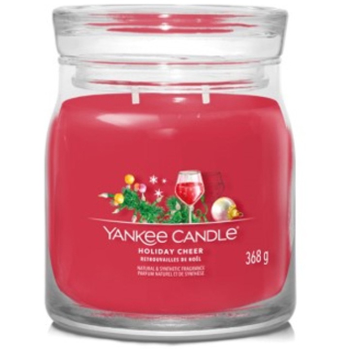 YANKEE CANDLE Ароматна свещ Holiday Cheer, празничен аромат, 368гр