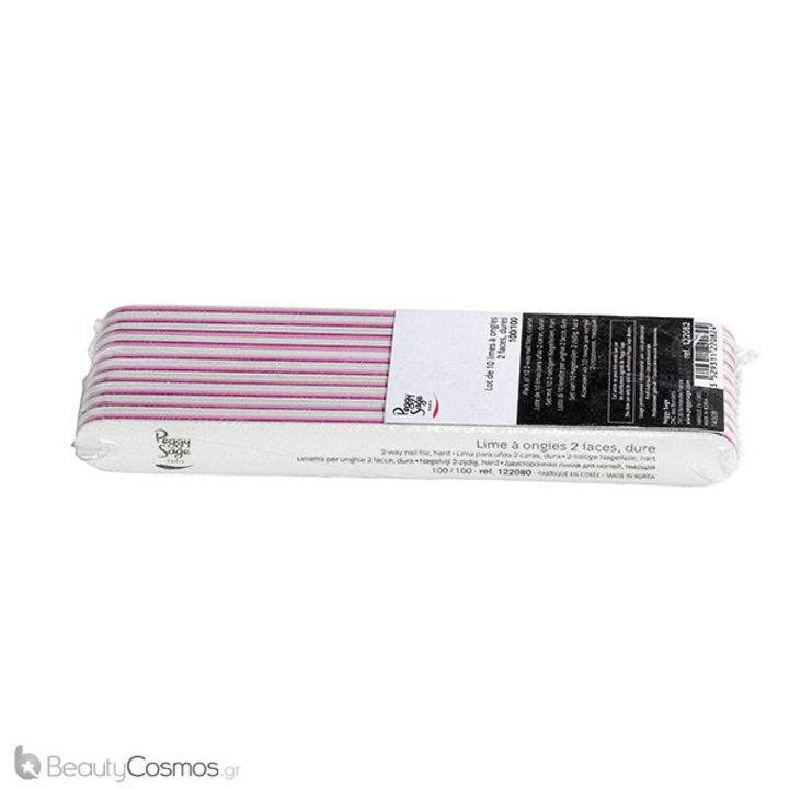 Set 10 pile cosmetice Peggy Sage, 100/100 granulatie, multicolor