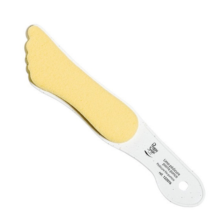 Piatra ponce pedichiura, Peggy Sage, doua fete, galben