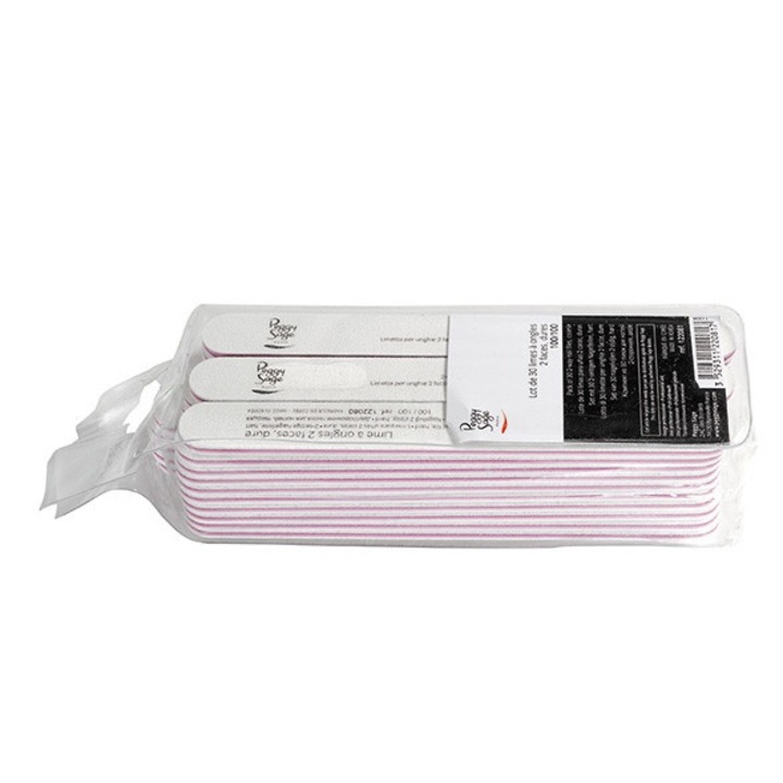 Set 30 pile cosmetice Peggy Sage, 100/100 granulatie, multicolor