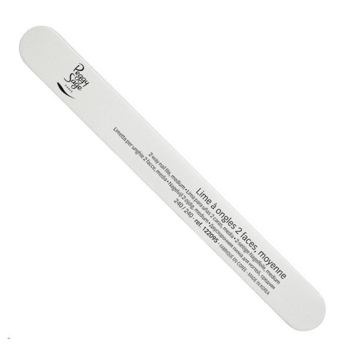 Pila cosmetica Peggy Sage, 240/240grt, alb