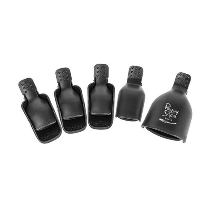 Set 5 clesti pentru indepartare unghii artificiale, Peggy Sage, Negru