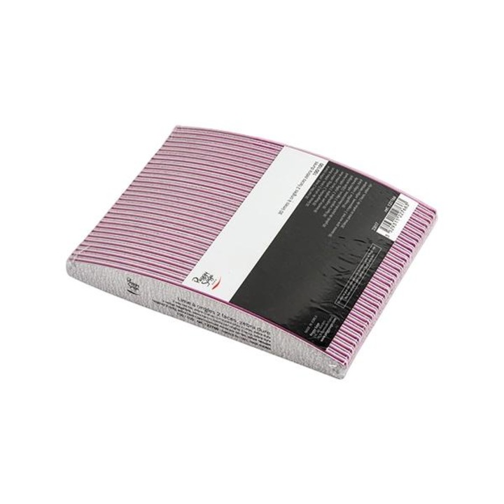 Pila de unghii semiluna Peggy Sage, zebra, 100/100 grt, set 30 buc.