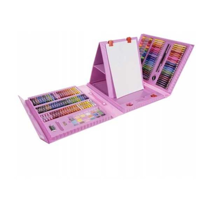 Set pentru pictura 208 piese cu geanta inclusa Maaleo, Iso Trade, Roz