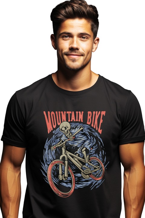 Мъжка тениска, Mountain Bike, Черен