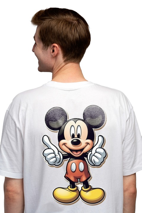 Мъжка тениска Mickey Mouse, Mouse, Disney, Animated, Disneyland, Magic, Чисто бяло