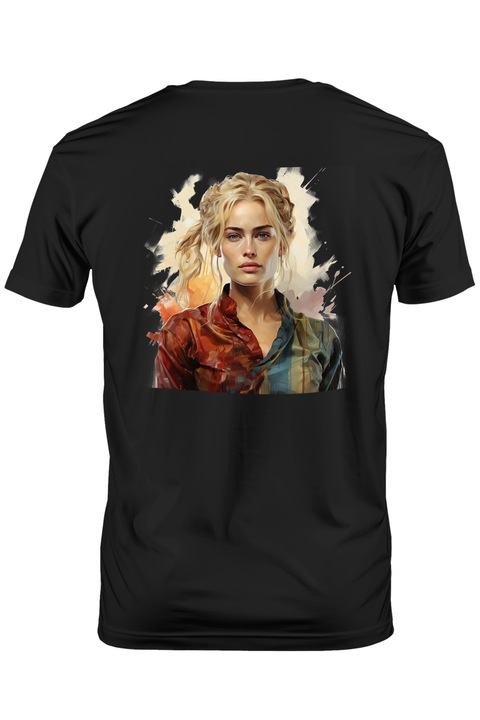 Мъжка тениска Cersei Lannister, Игра на тронове, измислен герой, фентъзи, телевизионен сериал,, Тъмно черно