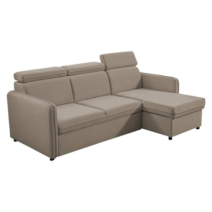 Coltar rabatabil Nivorra Mini, MIRJAN24, bej, 220x140x84 cm