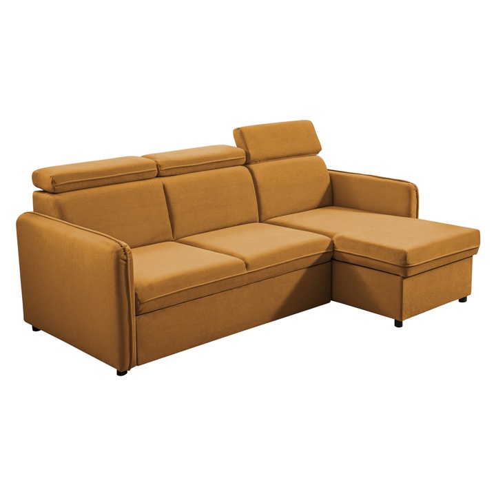 Coltar rabatabil Nivorra Mini, MIRJAN24, galben, 220x140x84 cm