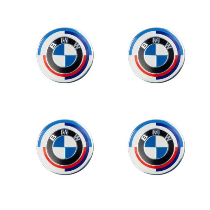 Set 4 Capace BMW Pentru Jante Roti 68mm Editie Aniversara 50 de ani