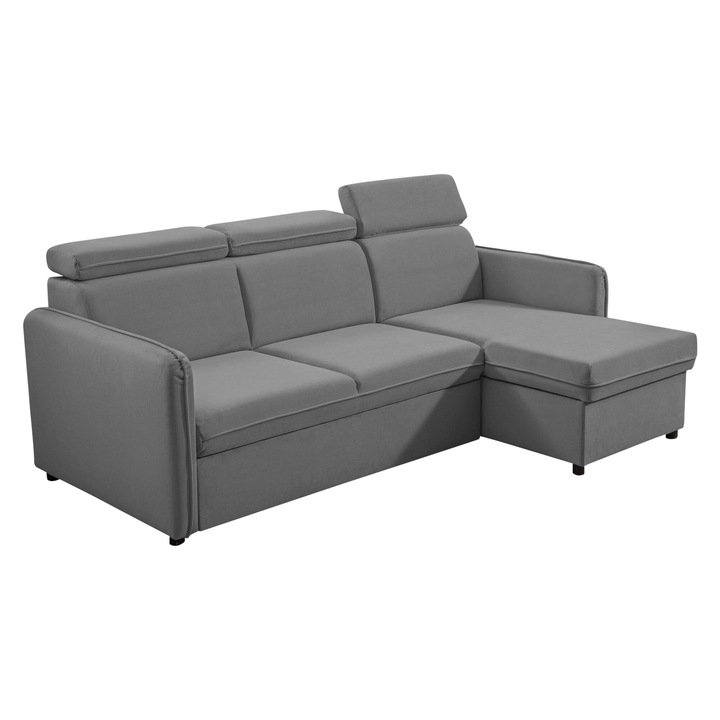 Coltar rabatabil Nivorra Mini, MIRJAN24, gri, 220x140x84 cm