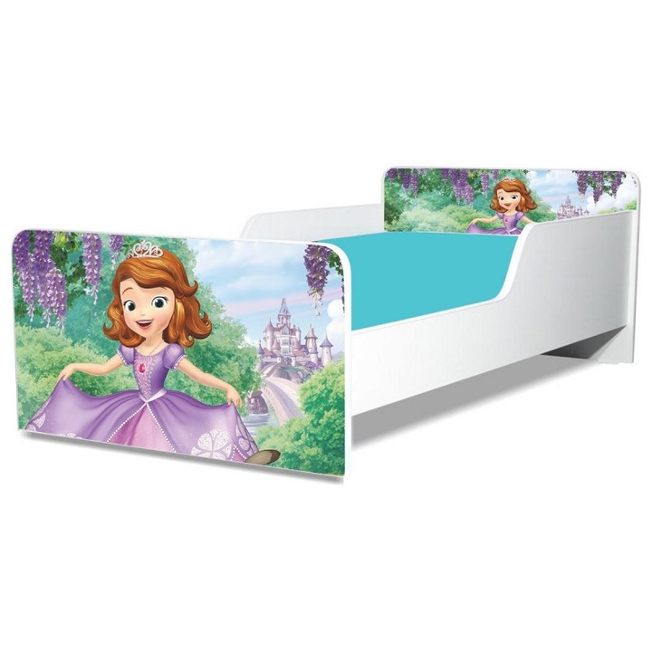 Pat Junior Printesa Sofia, saltea inclusa, 180X80 cm